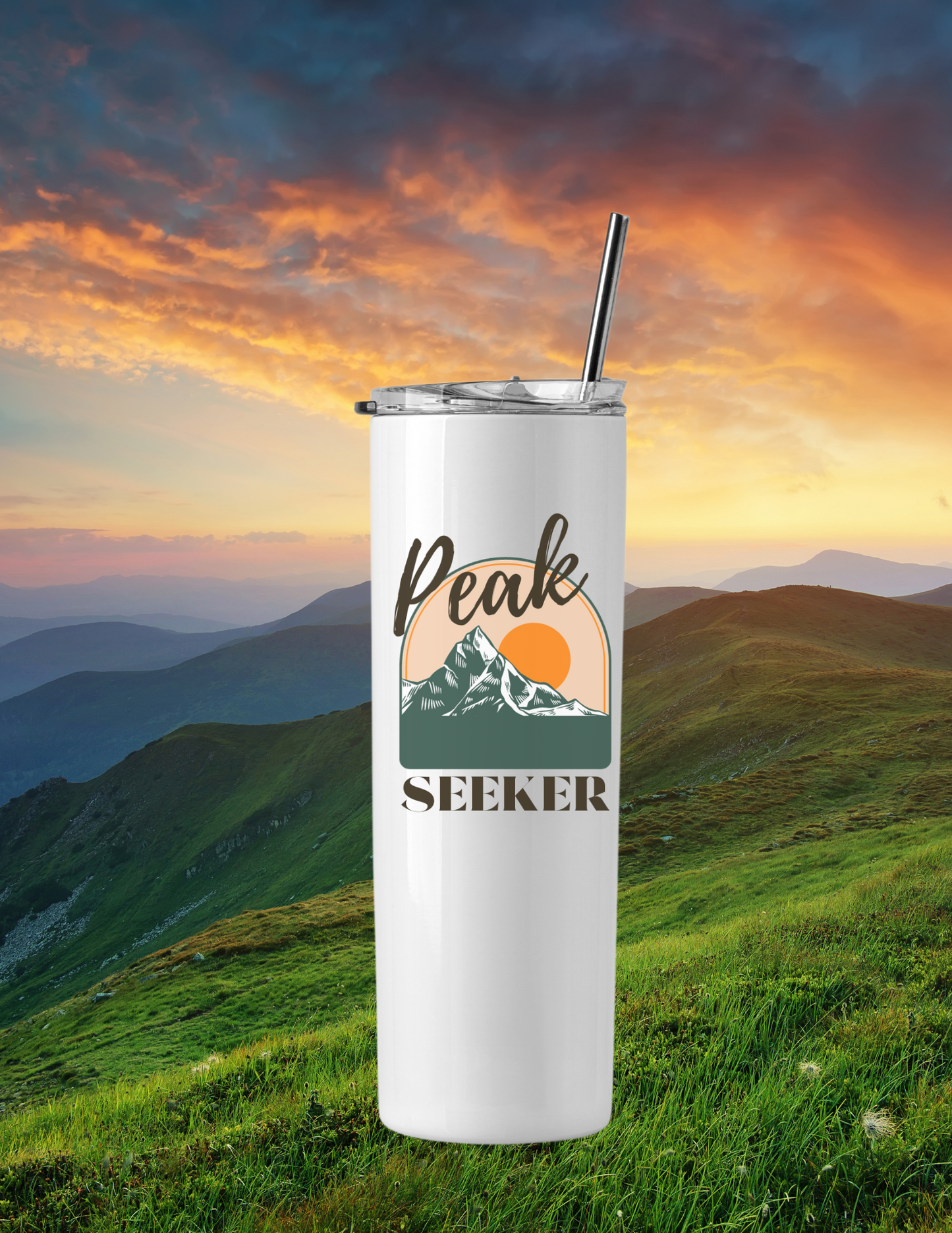 Peak Seeker sublimated tumbler