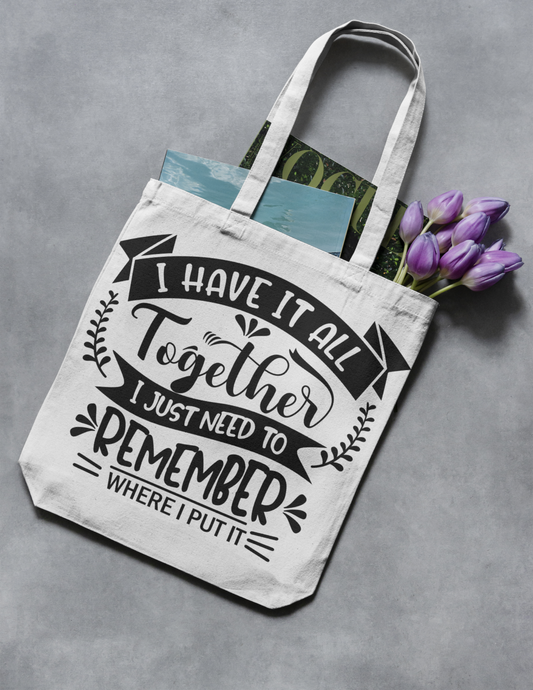 Where Did I Put It? tote bag